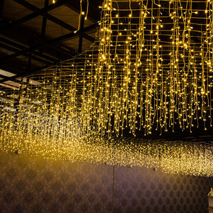 220V giáng sinh Vòng hoa Led thác nước Rèm Icicle chuỗi đèn vườn đường phố ngoài trời trang trí kỳ nghỉ ánh sáng - Product Image 4