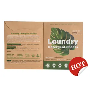 Concentrated Liquidless No Plastic laundry detergent sheets feuille de lessive hoja de detergente para ropa Waschmittelblatt
