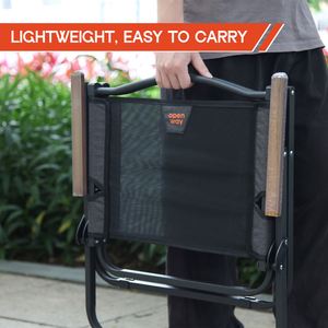 Chaise pliante de voyage légère pour l'extérieur, en tissu respirant, pour la plage, le jardin et la pêche, idéale pour le camping - Product Image 4