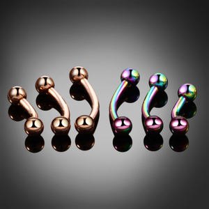 G23 titanio ceja plátano Piercings anillo 16G barra curva <span class=keywords><strong>labio</strong></span> anillos Snug Daith Helix Rook pendiente cartílago Tragus joyería - Product Image 4