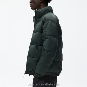 Chaqueta acolchada repelente al agua de gran tamaño suelta informal de poliamida 100% de invierno personalizada para hombres - Product Image 2