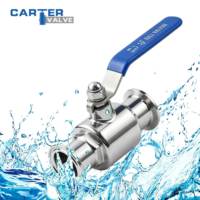 Vanne à boisseau sphérique à serrage rapide de qualité alimentaire SS304 SS316L poli miroir sanitaire Tri-Clover à passage plein PTFE manuelle pneumatique électrique OEM