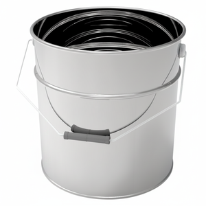 Kontensan Cylinder <b>Tin</b> Can 5 Lt <b>Chocolate</b> Bucket Model L656 175 X H235mm Turkey - Product Image 2