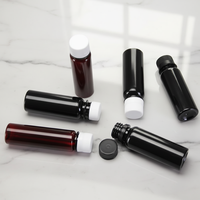 Flacon de médicament ambré de 75 ml avec étiquette personnalisée, flacon de sirop contre la toux liquide oral avec couvercle scellé