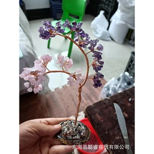 <b>Crystal</b> <b>Tree</b> Ornament With Natural <b>Crystal</b> Chips Agate Slices Home Office Decoration Gift Wholesale - Product Image 4