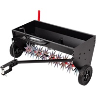 Buy-Wish Tow Spiker Semoir Acier Trémie Goutte Graine Engrais Sel Épandeur Pelouse Jardin Tracteur Diffusion Compost Aérateurs