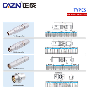 Meg 1t Series 2 IP67 không thấm nước 4P thẳng đẩy kéo nối tự khóa nam nữ ổ cắm 16pin cho các ứng dụng y tế - Product Image 6