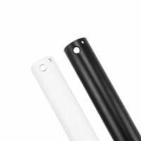 Tige de suspension universelle Guanghua pour ventilateur de plafond, tube métallique noir/blanc pour l'ajustement de la hauteur des ventilateurs et lampes