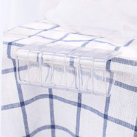 Fixateur de nappe invisible en plastique transparent moderne, antidérapant, à ressort, de forme irrégulière, pour suspension verticale, décoration intérieure