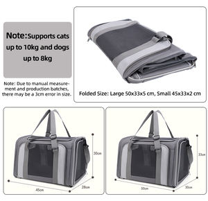 Tas anjing kucing pembawa untuk anjing kucing kecil sedang tas perjalanan anjing tas pembawa anjing keluar diakui penerbangan - Product Image 4