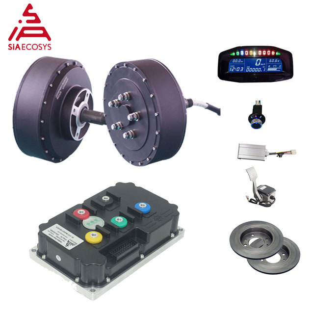 QS Motor 8000W 273 Dual 2WD 96V 115kph BLDC Hub Motor Wheel Conversion Kit for Electric Car New Condition
