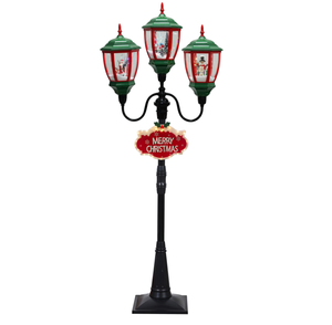 Lanterne de Noël moderne en plastique à LED avec effet de neige et musique pour décoration de festival - Vente en gros usine 194x38x38CM - Product Image 6