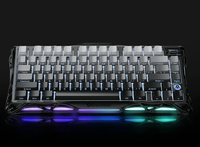 Teclado Mecánico Personalizado Gravastar Mercury K1, Teclado para Juegos RGB Tri-Modo, Inalámbrico, Retroiluminación RGB Intercambiable en Caliente