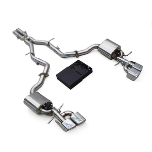 ท่อไอเสียแบบตรงรุ่นสำหรับ Mercedes-Benz E63/E63S AMG W212 ปี 2008-2013 Boska สแตนเลสสตีล Valvetronic Muffler แบบขัดเงา - Product Image 1