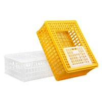 Caisse de transport robuste en plastique haute résistance, couleurs personnalisées, 75*55*27 cm, sûre pour le transport de poulets