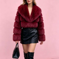 Manteau de luxe pour femme en fausse fourrure duveteuse, col châle, veste courte, nouvelle collection 2026, doudoune chaude d'hiver, veste Teddy moelleuse