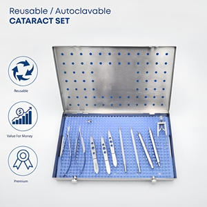 Kit Quirúrgico Completo para Cataratas de 12 Piezas, Kit de Instrumentos Oftálmicos Reutilizables, Modelo Pacho-0021 de Pacho Industries, Alta Temperatura - Product Image 1