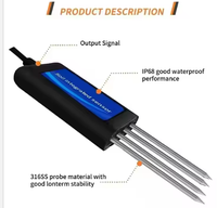 Analyseur d'humidité du sol portable agricole Lorawan, mesure de la température, de l'EC, du taux d'eau et du pH, matériau ABS