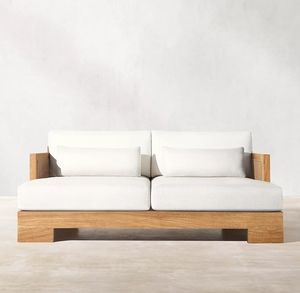 Tất cả thời tiết <span class=keywords><strong>wicker</strong></span> hỗn hợp Vật liệu ngoài trời 4 chỗ ngồi sang trọng bằng gỗ Tếch đồ nội thất sân vườn <span class=keywords><strong>sofa</strong></span> - Product Image 4