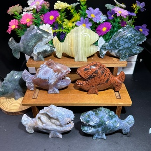 Vente en gros de sculptures artisanales en cristal mélangé naturel de haute qualité pour la décoration Feng Shui à la maison - Product Image 1