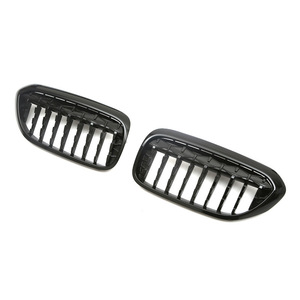 Rejilla frontal BMW para la serie 5 G30 2017-2020, completamente negra y mitad plateada, material ABS - Product Image 3