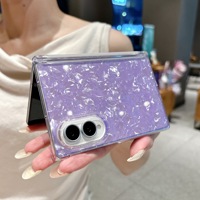 Étui de téléphone magnétique en PC rigide avec motif de coquille brillant et élégant pour Samsung Galaxy Z Fold 8, protection de l'appareil photo