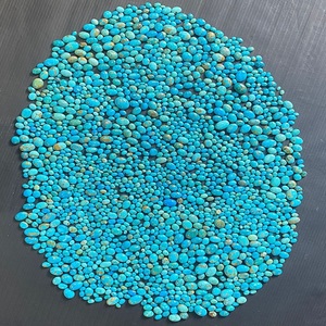 Piedras preciosas sueltas de turquesa calibradas Kingman naturales de alta calidad, todos los tamaños para la fabricación de joyas, accesorios de estilo occidental hechos a mano - Product Image 1