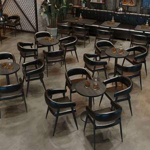 Conjunto de Muebles de Bar con Estructura Metálica Rectangular, Resistente, para Bar, KTV, Cafetería, Restaurante Occidental, Cabinas, Sofá de Pared - Product Image 3