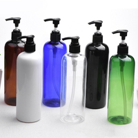 300ml 500ml savon liquide nettoyant pour le visage distributeur d'emballage pompe en plastique PET lavage à la main clair noir blanc pompe bouteille