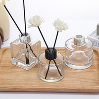 Carré 50ml 100ml 150ml 200ml 250ml Aroma Parfum Bouteille Désodorisant Diffuseur Bouteille En Verre Reed Parfum Diffuseur Bouteille