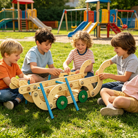 Kit de Construcción de Bloques Modulares de Madera Premium para Niños, Juego Creativo y Educación STEM Temprana
