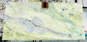 เคาน์เตอร์หินอ่อนสีเขียวกันน้ำทันสมัยและกระเบื้องบุผนังหินธรรมชาติขัดเงาสำหรับใช้ในครัวและห้องโถงภายในอาคาร - Product Image 4