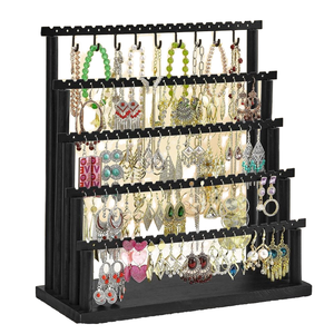 5 couches boucle <span class=keywords><strong>d</strong></span>'oreille organisateur <span class=keywords><strong>présentoir</strong></span> collier Bracelet support de stockage pour les organisateurs de bijoux - Product Image 1