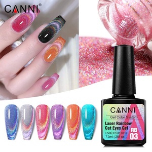 CANNI 7.3ml Gel de Uñas Ojo de Gato Láser Arcoíris Holográfico, Esmalte Magnético UV Removible, Gel Brillante para Arte de Uñas con Efecto <span class=keywords><strong>Aurora</strong></span> - Product Image 1