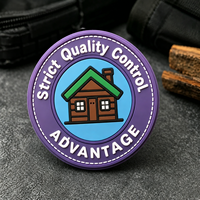 Patch PVC personnalisé, badge rond en caoutchouc 3D, patchs de moral à scratch, vente en gros pour vestes, sacs à dos tactiques et sacs