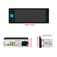 6.8 pouces 1 Din universel voiture lecteur multimédia Single Din GPS Navigation CarPlay sans fil Audio stéréo Radio MP3 MP4 Android