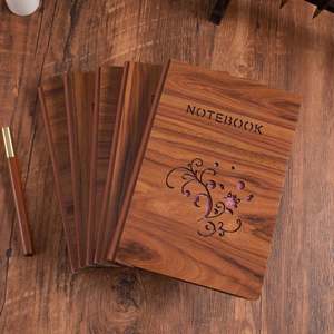 Carnets de notes en bois de luxe écologiques personnalisés avec reliure cousue et 100 feuilles - Product Image 6