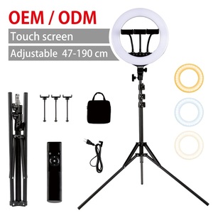 Écran tactile télécommandé flux en direct vidéo <span class=keywords><strong>lampe</strong></span> de remplissage beauté Selfie 18 pouces <span class=keywords><strong>LED</strong></span> anneau lumineux <span class=keywords><strong>avec</strong></span> trépied support téléphone <span class=keywords><strong>pince</strong></span> - Product Image 3