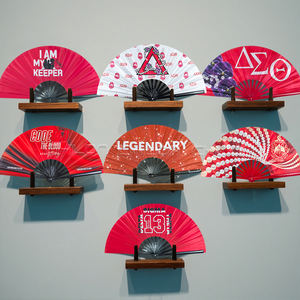 Bamboe Ribben Grote Klak Fans Grote Opvouwbare Hand Fan Rave Fans Handgemaakte Plastic Ambachten - Product Image 5