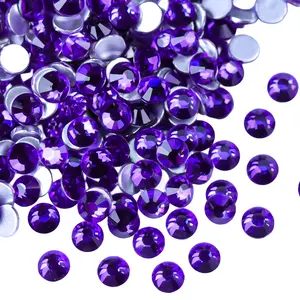 Nieuwe Kleuren Goddelijke Hyacint Violette Phoenix Fabriek Groothandel Niet Hotfix Platte Achterkant Glas Steentjes Voor Diy Ambachten In Bulk