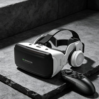 Lunettes VR Réalité Virtuelle 3D, Casque Google Cardboard pour Smartphone Android, Lunettes Virtuelles avec Manette de Jeu