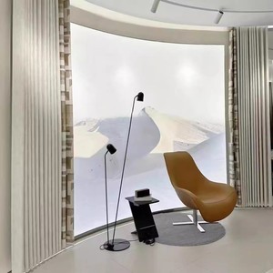 Lámpara de pie de diseño moderno con doble cabezal, metal negro, altura ajustable, fuente de luz LED para sala de estar, dormitorio, estudio. - Product Image 2