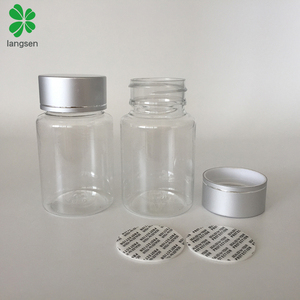 Plastic PET 80ml 80g Transparent clear Capsule Pill <strong>Tablet</strong> Meidcine Bottles <strong>Containers</strong> with Silver Metallic Screw Lid Cover Cap - Product Image 4