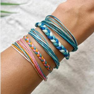 Recién llegados Sunkisssed Seas <span class=keywords><strong>Friendship</strong></span> 5 Pack pulsera impermeable encerado hecho a mano pulseras - Product Image 6
