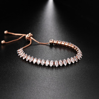 Браслет Pulseras y Brazaletes Женский, регулируемая цепочка для рук, простой Теннисный браслет в форме конского глаза с фианитом