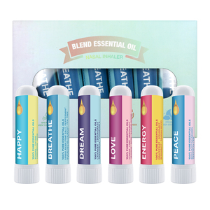 Inhalateur nasal frais Huiles essentielles pures (<span class=keywords><strong>arbre</strong></span> <span class=keywords><strong>à</strong></span> <span class=keywords><strong>thé</strong></span> menthe poivrée) pour soulager la congestion des sinus Augmenter l'énergie Réduire le stress - Product Image 1