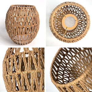 Usine directe tissé à la main papier corde <span class=keywords><strong>abat</strong></span>-<span class=keywords><strong>jour</strong></span> applique suspension lampe de table Boho petit fil d'osier traditionnel <span class=keywords><strong>chinois</strong></span> <span class=keywords><strong>abat</strong></span>-<span class=keywords><strong>jour</strong></span> - Product Image 3
