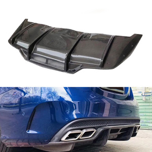 Lèvre de diffuseur de pare-chocs arrière en Fiber de carbone de Style PSM pour Mercedes Benz W205 <span class=keywords><strong>C63</strong></span> C200 C260 - Product Image 1