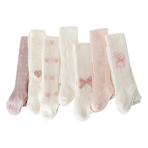 Baby Leggings Spring and Summer Girls' Infants' Mesh <strong>Tights</strong> Spanish-style Bow Thin <strong>Children's</strong> Pantyhose - Product Image 1