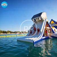 Toboggans et piscine gonflables de parc aquatique portable en PVC pour enfants et adultes à vendre toboggan de parc aquatique flottant pour lac piscine mer